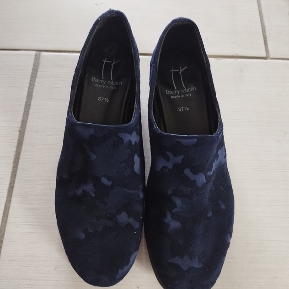 Thierry Rabotin Blue Camouflage Loafers - Picture 1 of 11